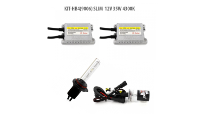 Kit HID xenon Carguard bec HB4(9006) Slim 12V 35W 4300K