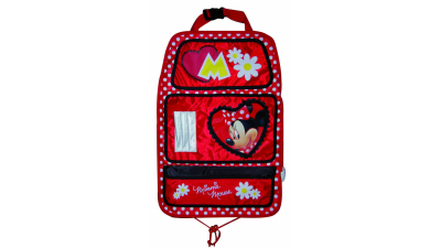 Organizator scaun auto Minnie Mouse pentru spatarul scaunului din fata, 40 x 60 cm