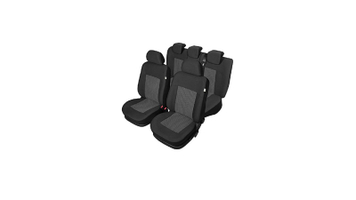 Set huse scaun model Perun pentru Toyota Yaris 3 dupa 2011, culoare Gri, set huse auto Fata si Spate