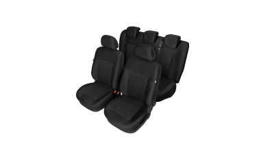 Set huse scaun model Poseidon Negru pentru Renault Clio 1 1990-1998, set huse auto Fata + Spate