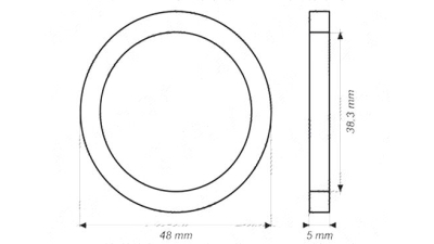 Garnitura plata, oring termostat Ford; 48x38,3x5 mm, alte aplicatii : Daewoo, Opel, Seat; 1 buc.