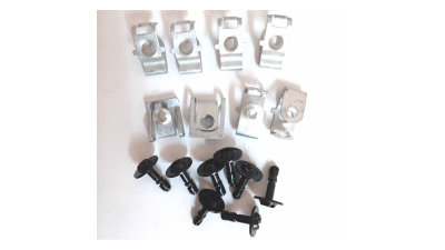 Set cleme fixare scut motor MINI ONE/COOPER/CABRIO (R50/R52/R53), 06.2001-07.2007; ONE/COOPER/CLUBMAN/CLUBVAN/COUPE/ROADSTER/CABRIO (R56/57/58/59), 07.2007-; 16 buc la set,acoperiri sub motor