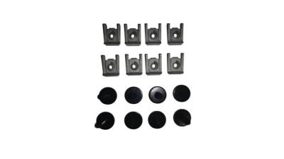 Set cleme fixare scut cutie viteze BMW Seria 1 (E81/E82/E87/E88), 09.2004-10.2013; Seria 3 (E90/E91), 11.2004-06.2012; Seria 3 (E92/93) COUPE/CABRIO, 09.2006-2013, 16 piese la set,Scut cutie viteze