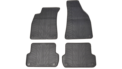 Set covorase auto din cauciuc Audi A4 8E (B6/B7) 2001-2006, Seat Exeo 2009-2013, Negru, Gledring, 4 buc.