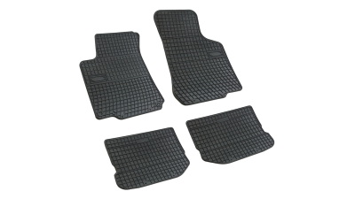 Set covorase auto din cauciuc Skoda Octavia I 1997-2010; Seat Leon I 1999-2005; Toledo 2 1999-2004; VW Bora 1997-2005; Golf IV 1997-2006; New Beetle 1998-2010, presuri BestAutoVest, negre, 4 buc.