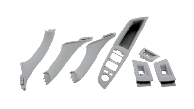 Set manere usa fata interior Bmw Seria 5 F10, F11 2009-, Gri-7 Piese, , NTY EWS-BM-055