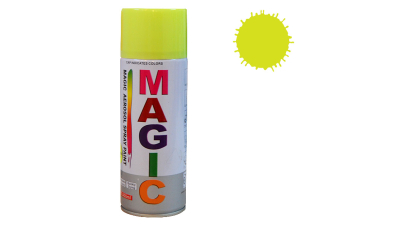 Spray vopsea MAGIC Galben Fluorescent , 400 ml.