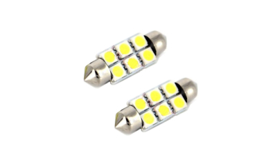 Bec auto LED Carguard cu 6 leduri 12V SV8,5 1.5W , 39 mm, tip sofit , set becuri 2 buc