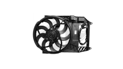 GMV radiator electroventilator MINI MINI R50/R52/R53, 2001-2007, One D, motor 1.4 d, diesel, cu/fara AC, 397 mm; 3 pini, cu pre-rezistor, 