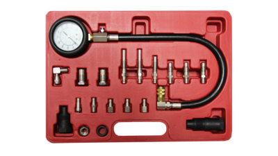 Kit tester auto compresie Diesel cu manometru si 16 adaptori