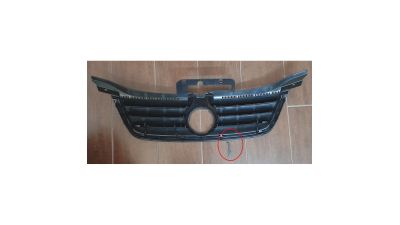 Grila radiator Vw Caddy Iii/ Life (2k),Exceptie Life 03.2004-06.2010, Vw Touran (1t),Except Life 02.2003-12.2006, Negru, 1T0853651C CLEMA RUPTA