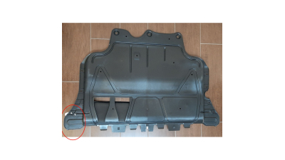 Scut motor Vw Golf 7 (5K), 10.2012-, Passat (B8) 08.2014-, Audi A3 (8V) 06.2012-, Seat Leon (5F) 11.2012-, Skoda Octavia 3 (5E) 01.2013-05.2017, Fata, 5Q0825236Q, 95C2345Q, polietilena, pentru motorizari DIESEL COLT RUPT